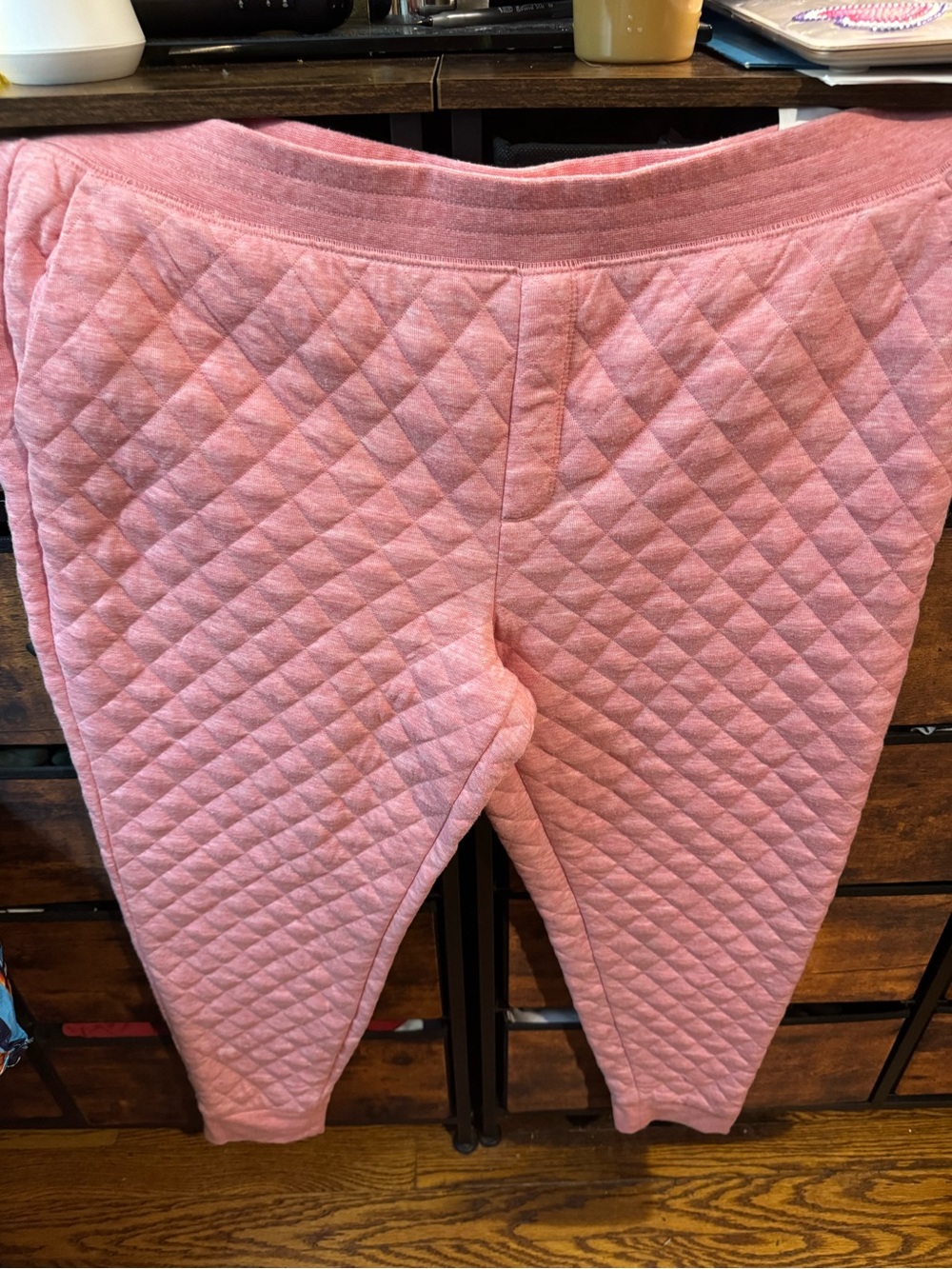 Women’s  Quilted Pink Pajama Pants Size L